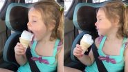 आइसक्रीम खत्म करने की जद्दोजहद में खाते हुए सो गई छोटी बच्ची, क्यूट वीडियो वायरल